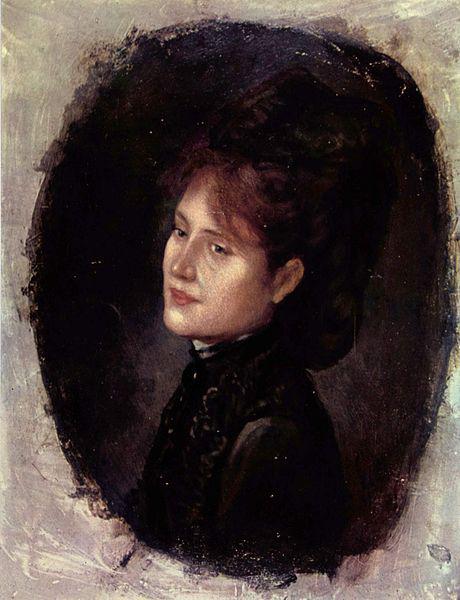 Nicolae Grigorescu Portrat der Frau Alexianu oil painting image